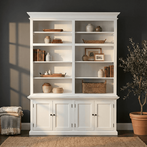 NovaSolo Halifax Double-Bay Hutch Unit White CA613