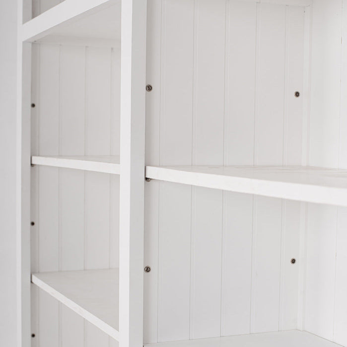 NovaSolo Halifax Double-Bay Hutch Unit White CA613