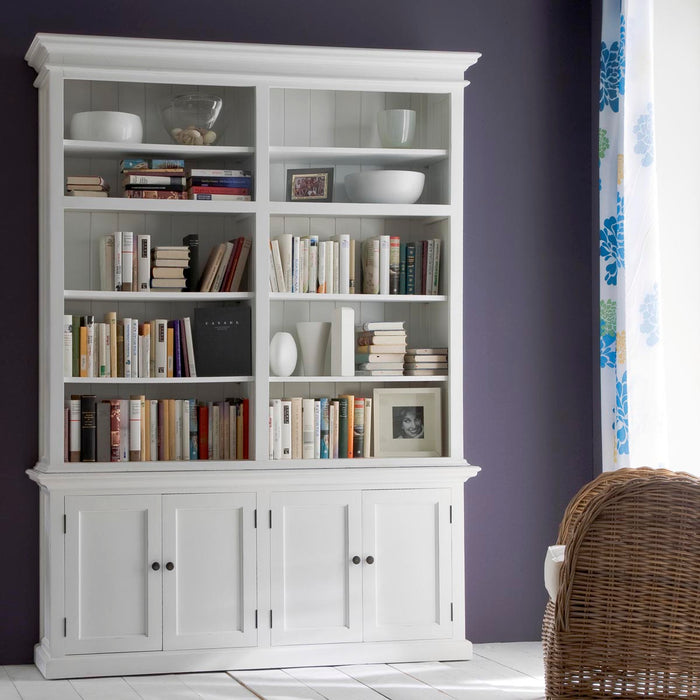 NovaSolo Halifax Double-Bay Hutch Unit White CA613