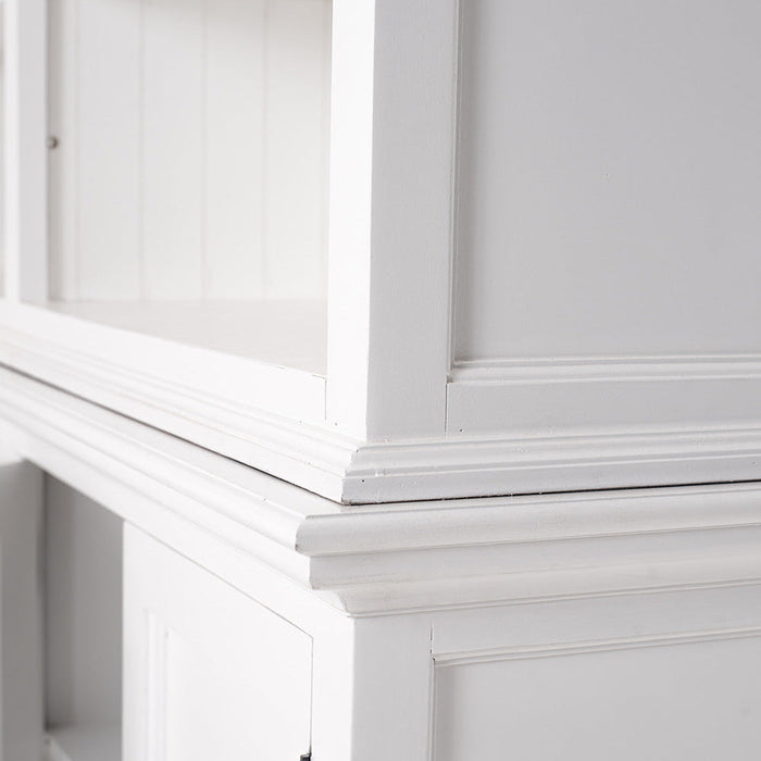 NovaSolo Halifax Triple-Bay Hutch Unit Bookcase Bookshelf White CA614