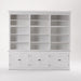 NovaSolo Halifax Triple-Bay Hutch Unit Bookcase Bookshelf White CA614