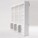 NovaSolo Halifax Triple-Bay Hutch Unit Bookcase Bookshelf White CA614