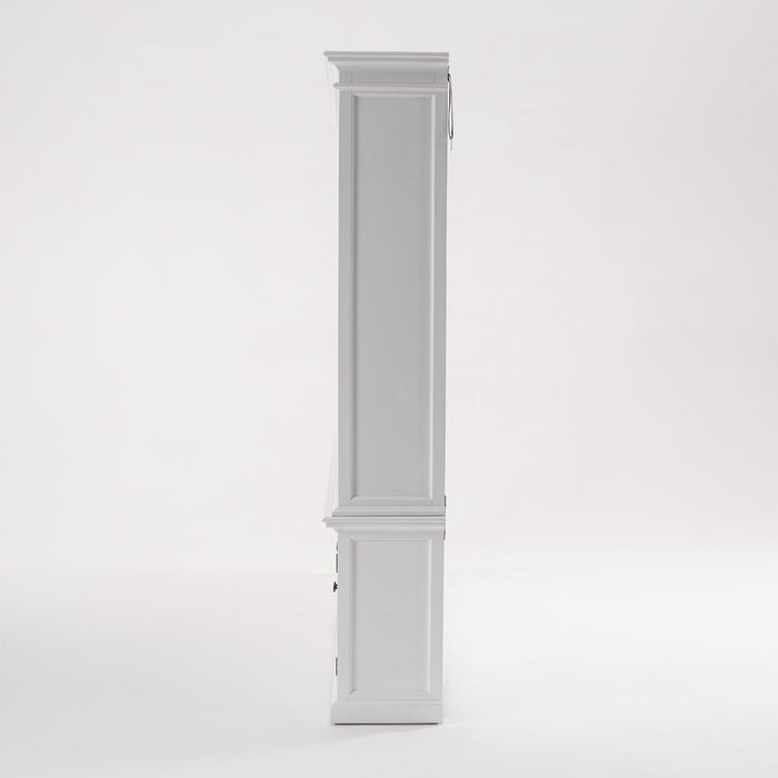 NovaSolo Halifax Triple-Bay Hutch Unit Bookcase Bookshelf White CA614