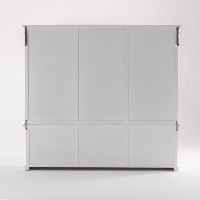 NovaSolo Halifax Triple-Bay Hutch Unit Bookcase Bookshelf White CA614