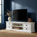NovaSolo Halifax Large Entertainment Center with 4 Drawers White CA631
