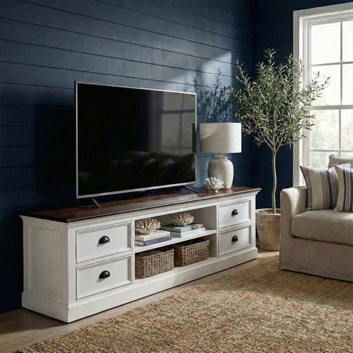 NovaSolo Halifax Accent Large Entertainment Center Two-tone CA631TWD