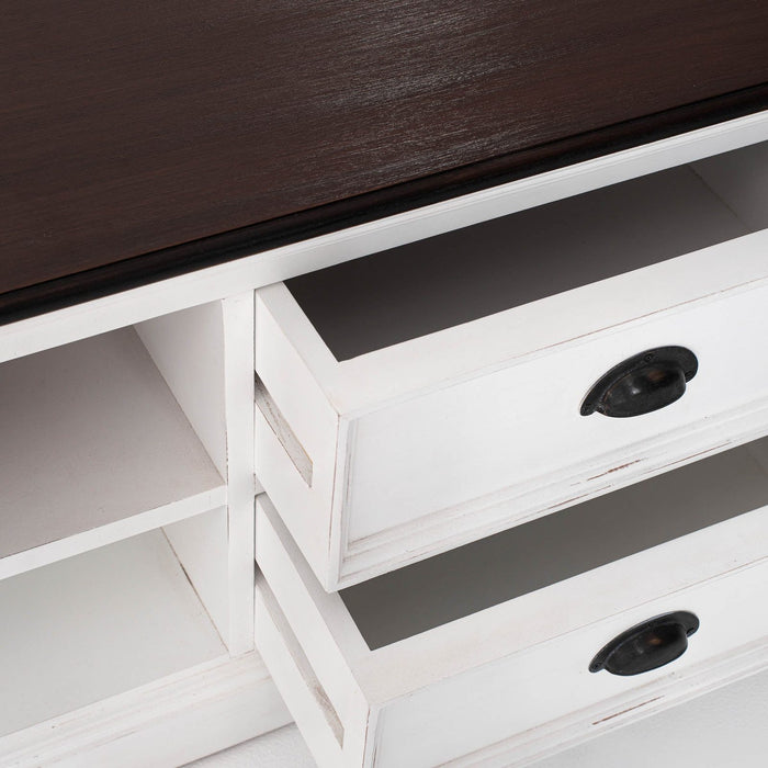 NovaSolo Halifax Accent Large Entertainment Center Two-tone CA631TWD