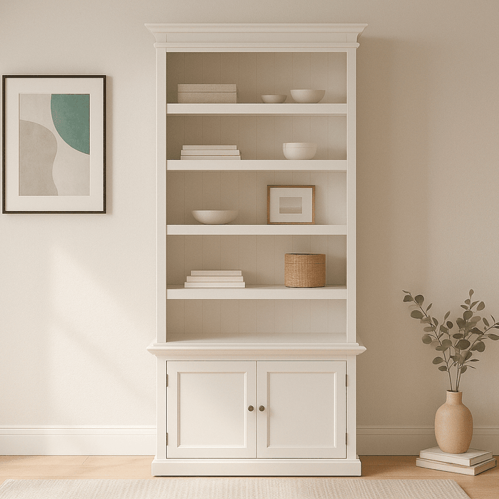 NovaSolo Halifax Single-Bay Hutch Cabinet In Classic White CA636