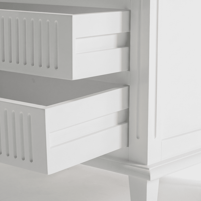 NovaSolo Skansen Bookcase with 3 Drawers in Classic White CA641