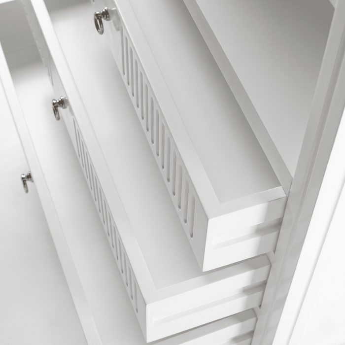 NovaSolo Skansen Bookcase with 3 Drawers in Classic White CA641