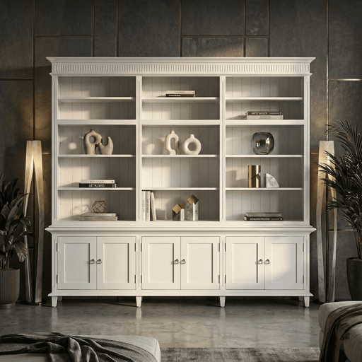 NovaSolo Skansen Triple-Bay Hutch Unit in Classic White CA644
