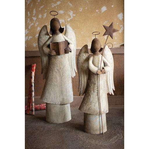 Kalalou Set Of 2 Singing Christmas Angels