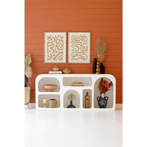 Kalalou White Wood Console Table