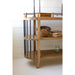 Kalalou Oval Three-Tiered Wooden Shelving Unit