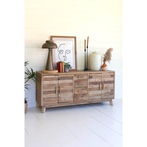 Kalalou Wooden Chest With Four Doors Four Drawers