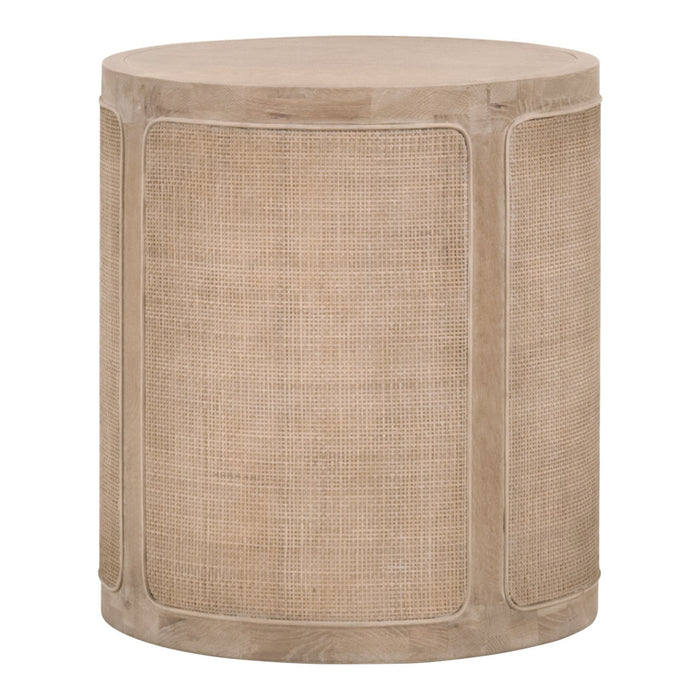 Essentials For Living Bella Antique Cane End Table 8092.SGRY-OAK/CN