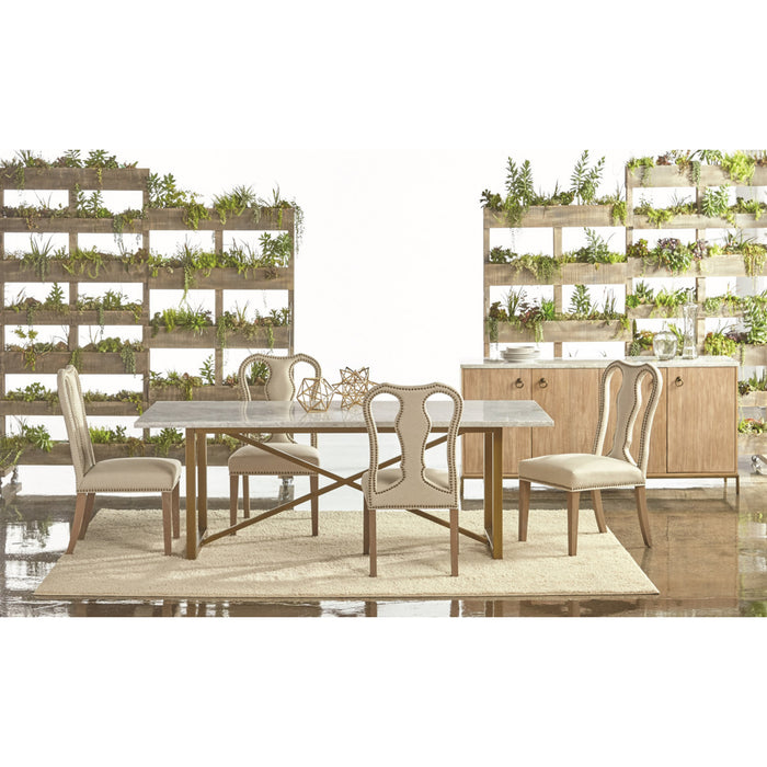 Essentials For Living Traditions Carrera Dining Table 6098.BGLD/WHT