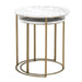 Essentials For Living Traditions Carrera Round Nesting Accent Table 6105.BGLD/WHT