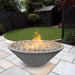 The Outdoor Plus Cazo 60" Fire Pit Narrow Ledge Powder Coated | Match Lit with Flame Sense