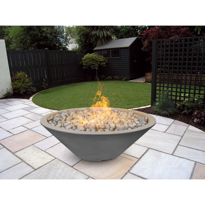 The Outdoor Plus Cazo 48" Fire Pit Narrow Ledge Powder Coated | Match Lit with Flame Sense