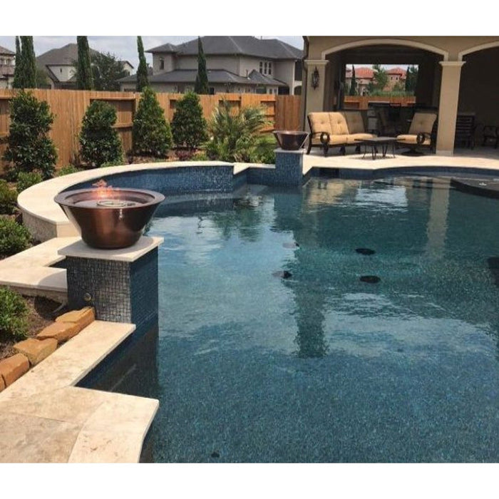 The Outdoor Plus 36" Cazo Hammered Copper Fire Bowl