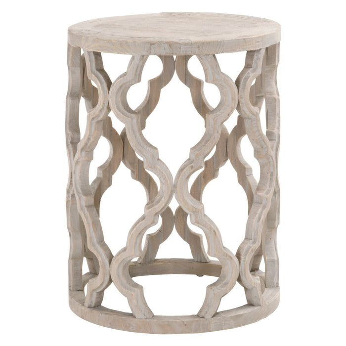 Essentials For Living Bella Antique Clover End Table 8028.SGRY-ELM