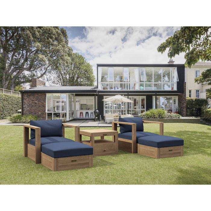 Anderson Teak Copacabana 5 pieces Modular Deep Seating Set Set-154