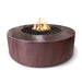 The Outdoor Plus 48" Round Unity 18" Tall Fire Pit Hammered Copper | Match Lit