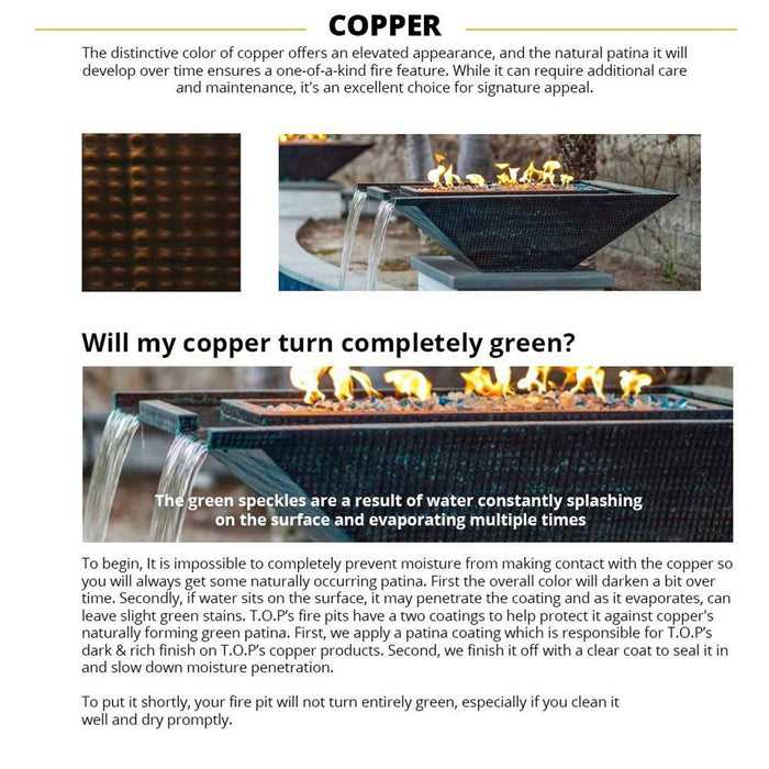 The Outdoor Plus 30" Cazo Hammered Copper Fire Bowl