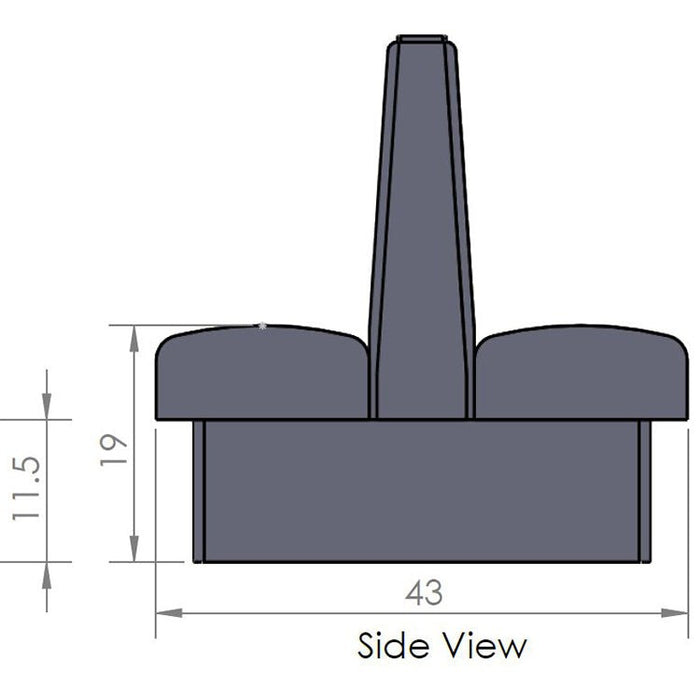 Oak Street Manufacturing Double 24" x 42" Cornell Vinyl/Upholstered Booth