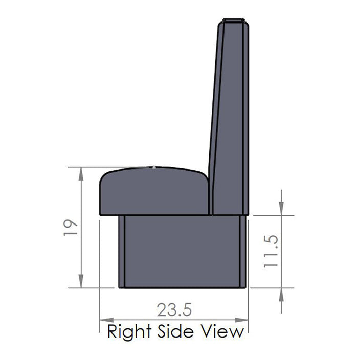 Oak Street Manufacturing Single 96" x 42" Cornell Vinyl/Upholstered Booth