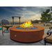 The Outdoor Plus 48" Round Unity 24" Tall Fire Pit Hammered Copper | Match Lit