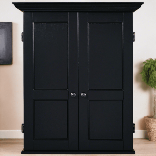 RAM Game Dartboard Cabinet Square - Black DCAB3 BLK