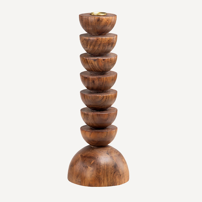 Union Home Cupola Candle Holder Large Acacia DEC00107