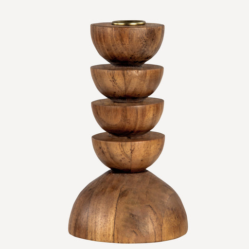 Union Home Cupola Candle Holder Medium Acacia DEC00108