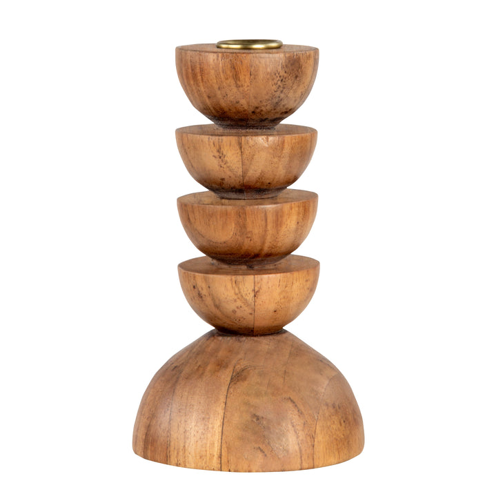 Union Home Cupola Candle Holder Medium Acacia DEC00108
