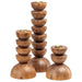 Union Home Cupola Candle Holder Small Acacia DEC00109