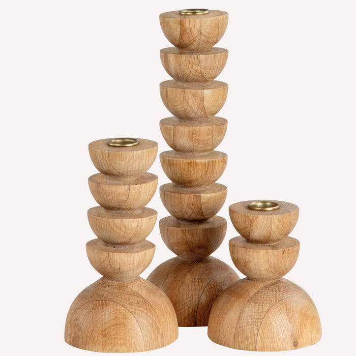 Union Home Cupola Candle Holder Large Oak DEC00110