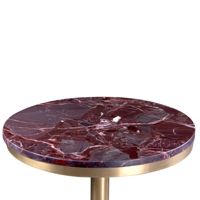 Union Home Shay Pub Marble Table - Red Levanto DIN00498