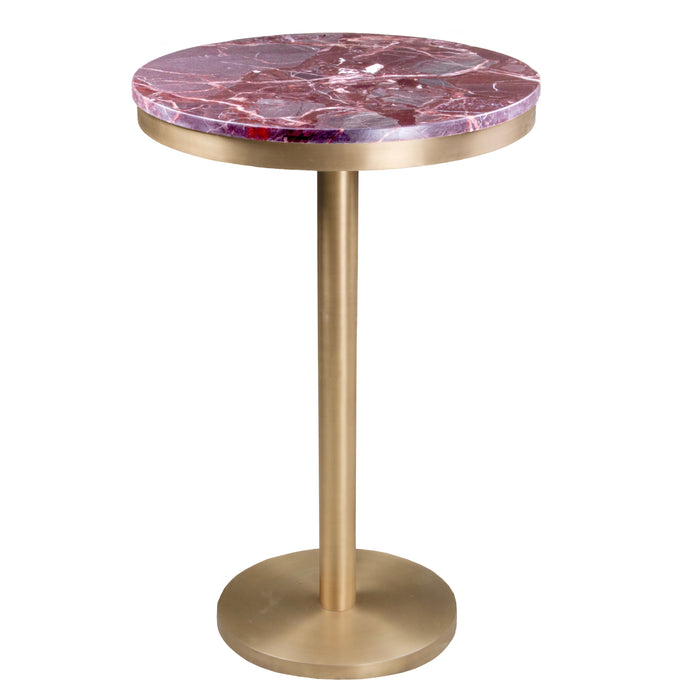 Union Home Shay Pub Marble Table - Red Levanto DIN00498