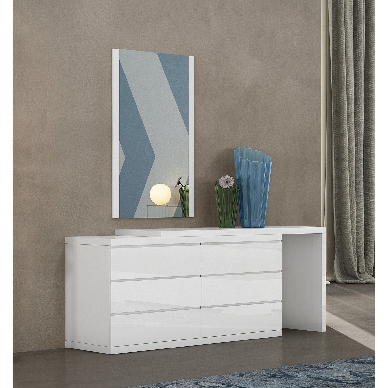 Whiteline Modern Living Anna Dresser Extension - DR1207X - Light Grey Whiteline Modern Living Anna Dresser Extension - DR1207X - Light Grey