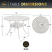 Arden 41" Round Outdoor Dining Table for Patio