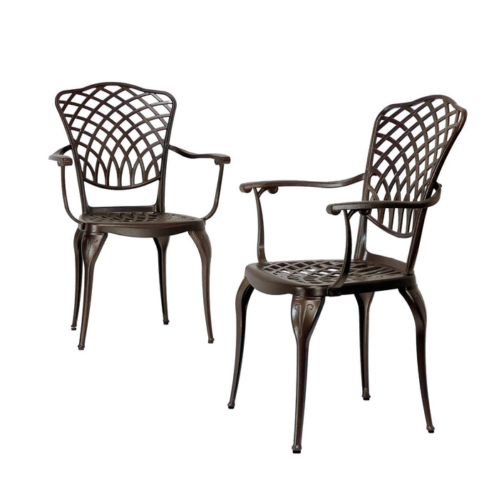 Arden 2-Piece Outdoor Dining Chair Set for Patio