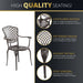 Arden 2-Piece Outdoor Dining Chair Set for Patio