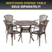 Arden 2-Piece Outdoor Dining Chair Set for Patio