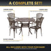 Arden 5-Piece Outdoor Dining Set for Patio