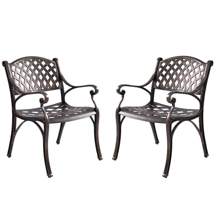 Aiden 2-Piece Outdoor Dining Chair Set for Patio