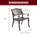 Aiden 2-Piece Outdoor Dining Chair Set for Patio