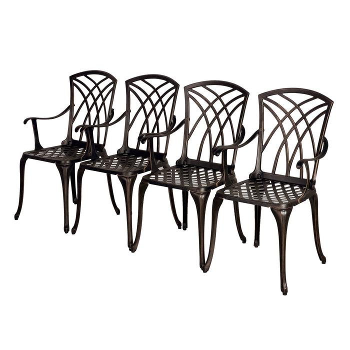 Lily 4-Piece Outdoor Dining Chair Set for Patio