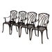 Lily 4-Piece Outdoor Dining Chair Set for Patio